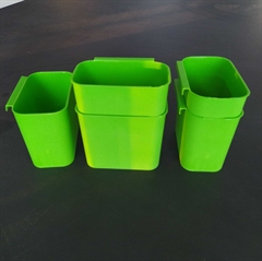 Lille grøn Eico affaldsspand 5 stk x 0,7L (OBS VARE)